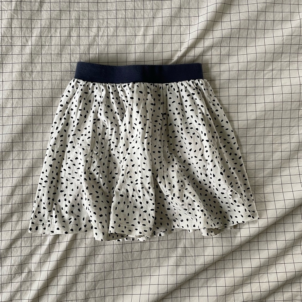 Tea Collection White Skort with Black Dot Print - size 5
